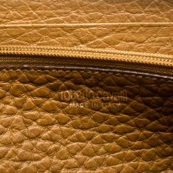 Pre Owned Roberto Cavalli Brown Leather Padlock Zip Around Wallet