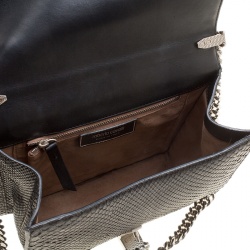 Pre Owned Roberto Cavalli Black Medium Python Hera Shoulder Bag