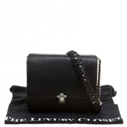 Pre Owned Roberto Cavalli Black Medium Python Hera Shoulder Bag