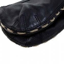 مملوكة مسبقًا Roberto Cavalli Black Leather Shoulder Bag