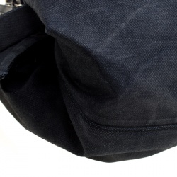 Pre Owned Roberto Cavalli Dark Blue Denim Crystal Embellished Drawstring Hobo