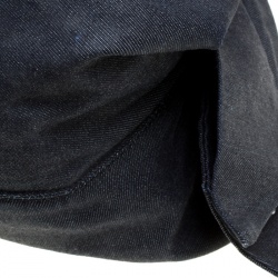 Pre Owned Roberto Cavalli Dark Blue Denim Crystal Embellished Drawstring Hobo