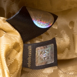 Pre Owned Roberto Cavalli Metallic Light  Gold Leather Tote