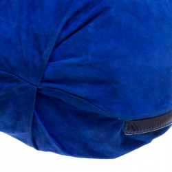 Pre Owned Roberto Cavalli Blue Suede Hobo