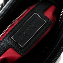 Pre Owned حقيبة روبرتو كافالي مرصعة جلد سوداء