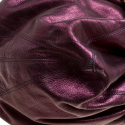 Pre Owned Roberto Cavalli Purple Leather Hobo