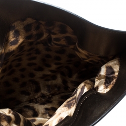 Pre Owned Roberto Cavalli Gold Leather Fold Over Clutch