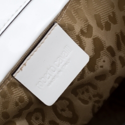 Pre Owned Roberto Cavalli White Leather Hobo