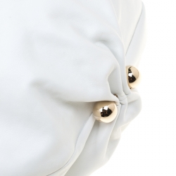 Pre Owned Roberto Cavalli White Leather Hobo
