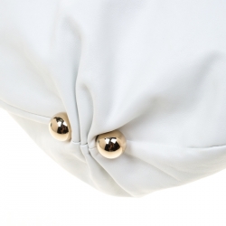 Pre Owned Roberto Cavalli White Leather Hobo