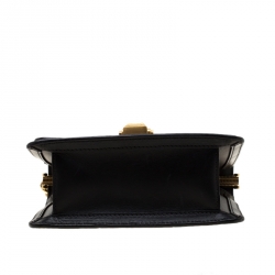 Pre Owned Roberto Cavalli Beige/Blue Leather and Python Hera Crossbody Bag