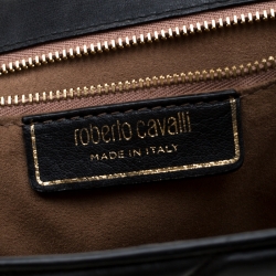 مملوكة مسبقًا Roberto Cavalli Black Leather Crossbody Bag 