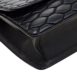 مملوكة مسبقًا Roberto Cavalli Black Leather Crossbody Bag 