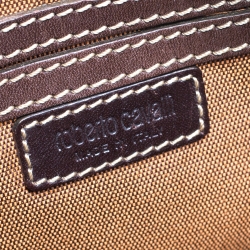 Pre Owned Roberto Cavalli Brown/Gold Leopard Printed Leather Boston Bag