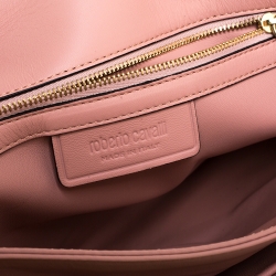 Pre Owned Roberto Cavalli Multicolor Printed Satin Flap Shoulder Bag