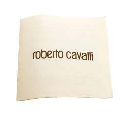 Roberto Cavalli Multicolor Printed Canvas and Leather Drawstring Bag