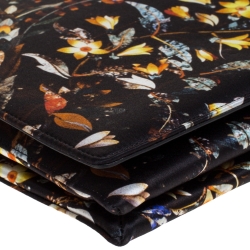 Pre Owned حقيبة كتف روبرتو كافالي سلسلة قلاب طباعة زهور متعددة الألوان