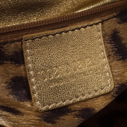 مملوكة مسبقًا Roberto Cavalli Multicolor Printed Satin and Leather Chain Clutch