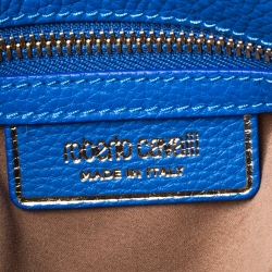 Pre Owned Roberto Cavalli Blue Leather Chain Shoulder Bag