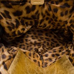 مملوكة مسبقًا Roberto Cavalli Black Whipstitched Leather Bag  