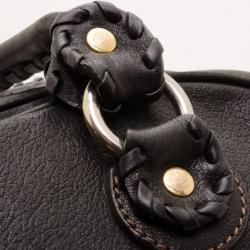 مملوكة مسبقًا Roberto Cavalli Black Whipstitched Leather Bag  