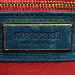 مملوكة مسبقًا Roberto Cavalli Teal Nubuck Tote