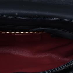 Pre Owned Roberto Cavalli Black Python Embellished Elaphe Clutch