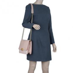 Pre Owned Roberto Cavalli Pink Python Hera Crossbody
