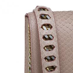 Pre Owned Roberto Cavalli Pink Python Hera Crossbody