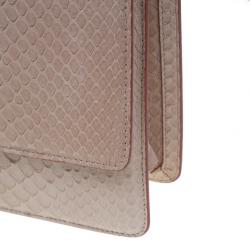 Pre Owned Roberto Cavalli Pink Python Hera Crossbody