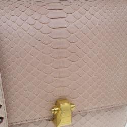 Pre Owned Roberto Cavalli Pink Python Hera Crossbody