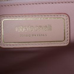 Pre Owned Roberto Cavalli Pink Python Hera Crossbody