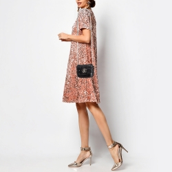 مملوكة مسبقًا Roberto Cavalli Black Sequins RC Logo Chain Bag