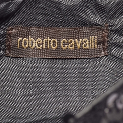 مملوكة مسبقًا Roberto Cavalli Black Sequins RC Logo Chain Bag