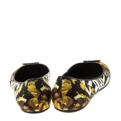 Pre Owned Roberto Cavalli Multicolor Printed Canvas Ballet Flats Size 40