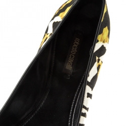 Pre Owned Roberto Cavalli Multicolor Printed Canvas Ballet Flats Size 40