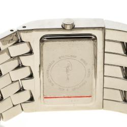 مملوكة مسبقًا ساعة يد نسائية روبرتو كافالي كليفادج ستانلس ستيل فضية 35 مم