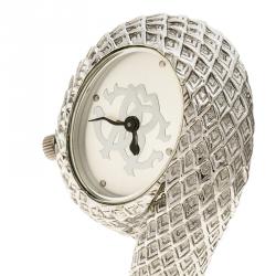 Pre Owned ساعة يد نسائية روبرتو كافالي R7253 سوار ستانلس ستيل فضية 30 مم