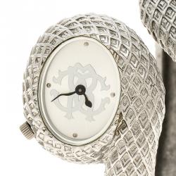 Pre Owned ساعة يد نسائية روبرتو كافالي R7253 سوار ستانلس ستيل فضية 30 مم