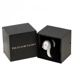 Pre Owned ساعة يد نسائية روبرتو كافالي R7253 سوار ستانلس ستيل فضية 30 مم