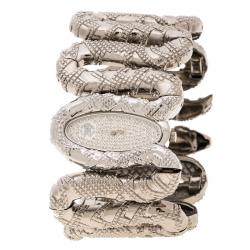 Pre Owned ساعة يد نسائية روبرتو كافالي كليوباترا R7253195615 ستانلس ستيل فضية 40 مم