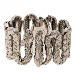 Pre Owned ساعة يد نسائية روبرتو كافالي كليوباترا R7253195615 ستانلس ستيل فضية 40 مم