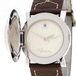 مملوكة مسبقًا Roberto Cavalli White Stainless Steel Firenze Women's Wristwatch 36 mm
