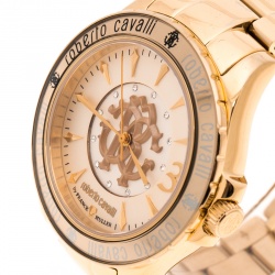 Pre Owned ساعة يد نسائية روبرتو كافالي RV1L001M0036  ستانلس ستيل مطلي ذهب 41 م