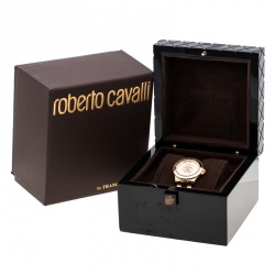 Pre Owned ساعة يد نسائية روبرتو كافالي RV1L001M0036  ستانلس ستيل مطلي ذهب 41 م