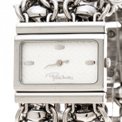 Pre Owned ساعة روبرتو كافالي سوداء ستانلس ستيل سلسلة للنساء 28مم