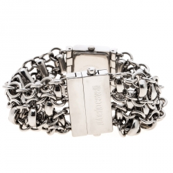 Pre Owned ساعة روبرتو كافالي سوداء ستانلس ستيل سلسلة للنساء 28مم