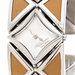 مملوكة مسبقًا ساعة يد روبرتو كافالي مثلث ستانلس س�تيل فضية 27 مم