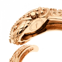 Pre Owned ساعة يد نسائية روبرتو كافالي سوار R7253126027 ثعبان ايفا لون ذهبي 22 مم