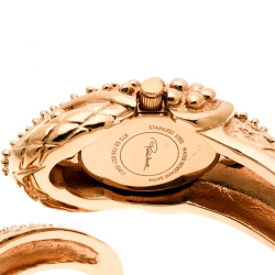 Pre Owned ساعة يد نسائية روبرتو كافالي سوار R7253126027 ثعبان ايفا لون ذهبي 22 مم